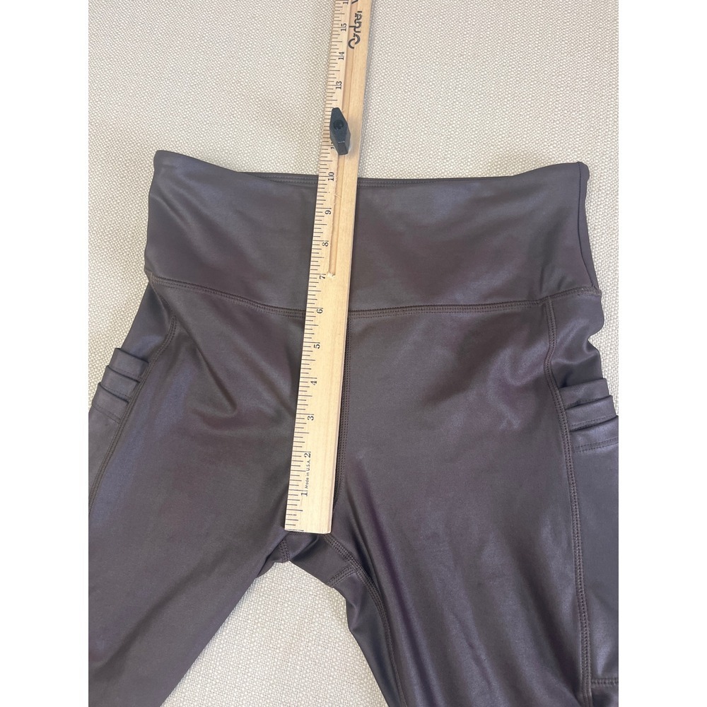 Zyia Leggings Brown Shine Size‎ 6 8 - Picture 6 of 6